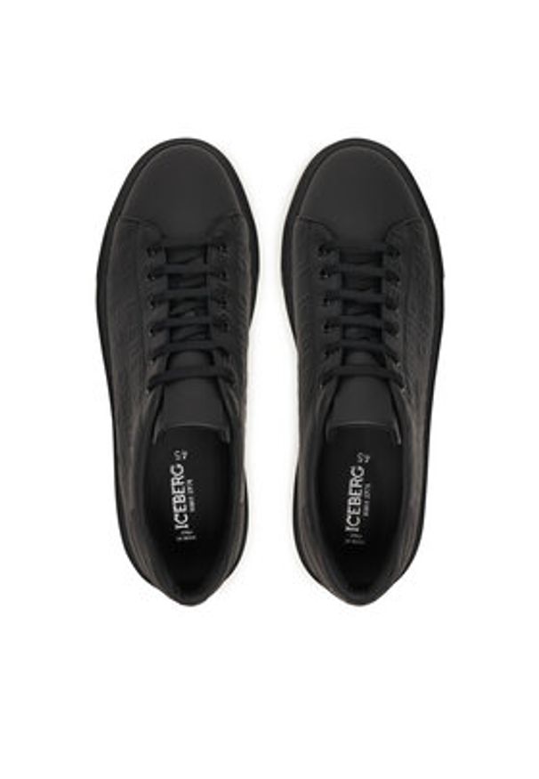 Iceberg Sneakersy IU16840D Czarny. Kolor: czarny. Materiał: skóra