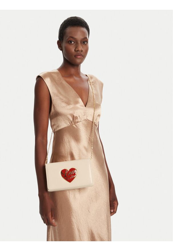 Love Moschino - LOVE MOSCHINO Torebka JC4186PP1NLP0110 Écru. Materiał: skórzane
