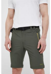 CMP spodnie męskie kolor zielony proste. Kolor: zielony. Materiał: tkanina. Wzór: gładki #3