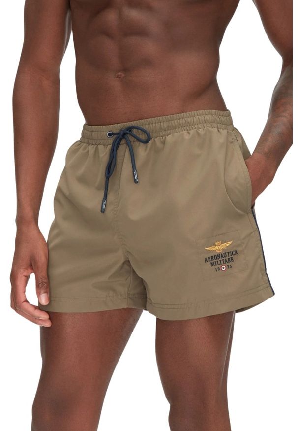 Aeronautica Militare - AERONAUTICA MILITARE Zielone szorty kąpielowe, Rozmiar 50. Kolor: zielony. Materiał: materiał