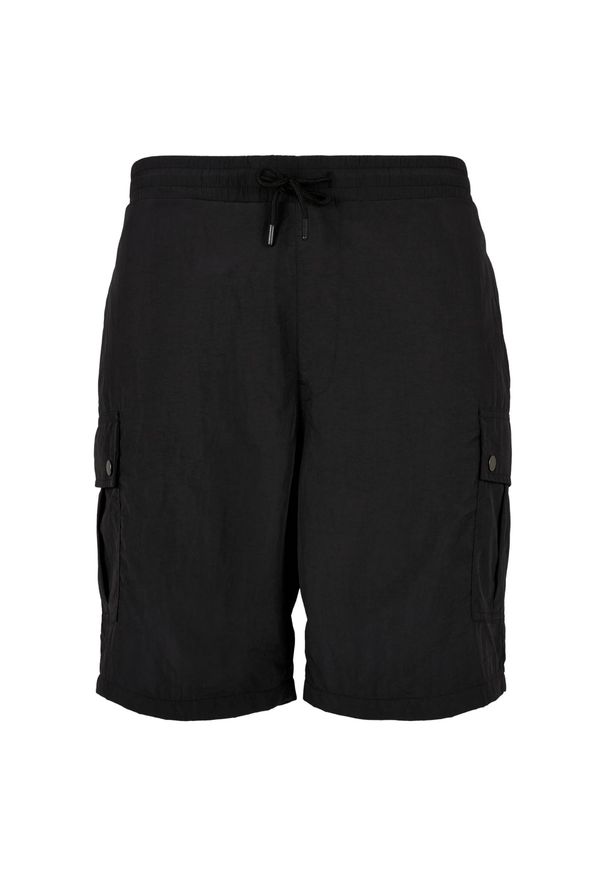 Urban Classics - Męskie Nylonowe Szorty Cargo. Kolor: czarny. Materiał: nylon. Sport: turystyka piesza