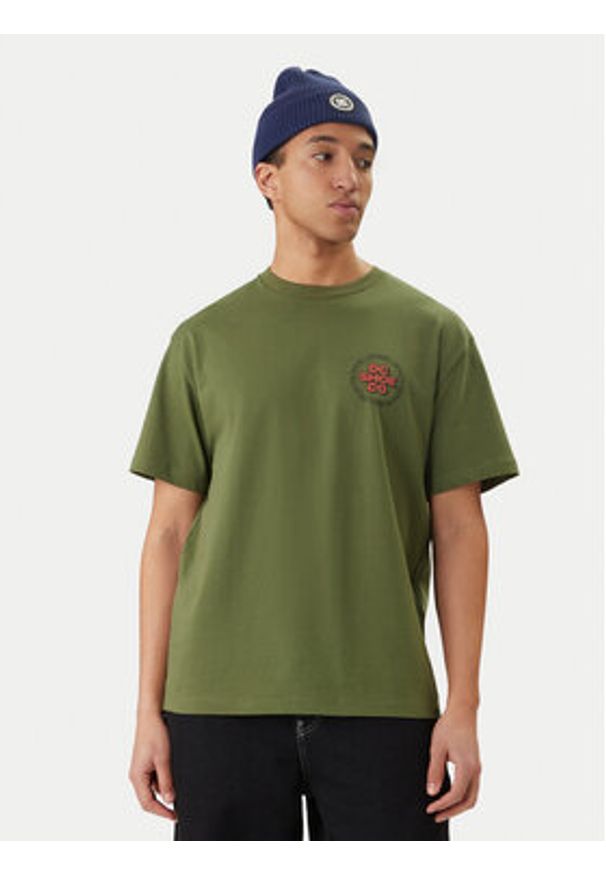 DC Shoes T-Shirt Work Circle EDYZT04369 Zielony Regular Fit. Kolor: zielony. Materiał: bawełna