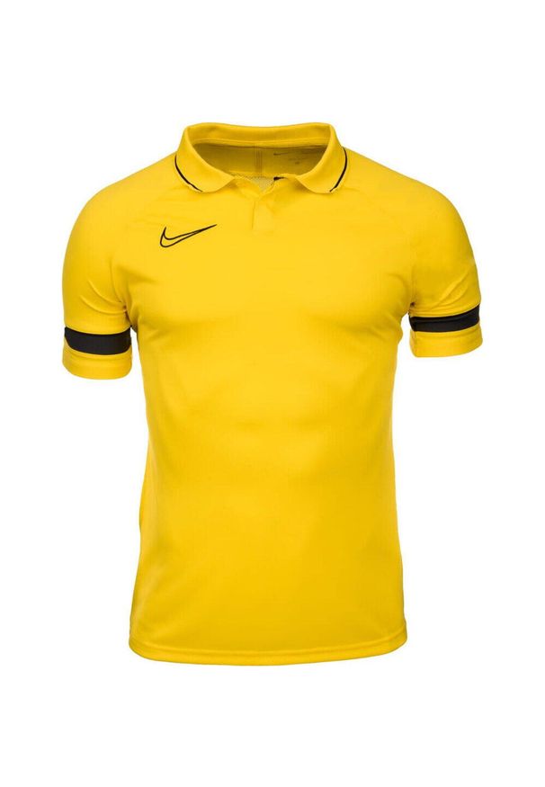 Koszulka sportowa dla dzieci Nike Dri-FIT Academy 21 Polo. Typ kołnierza: polo. Kolor: żółty. Technologia: Dri-Fit (Nike)