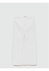 mango - Mango Spódnica jeansowa Amaia 77070355 Biały Regular Fit. Kolor: biały. Materiał: bawełna #5