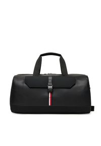 TOMMY HILFIGER - Tommy Hilfiger Torba Th Foundation Duffle AM0AM13481 Czarny. Kolor: czarny. Materiał: skóra
