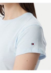 TOMMY HILFIGER - Tommy Hilfiger T-Shirt WW0WW48702 Niebieski jasny Slim Fit. Kolor: niebieski. Materiał: bawełna #2