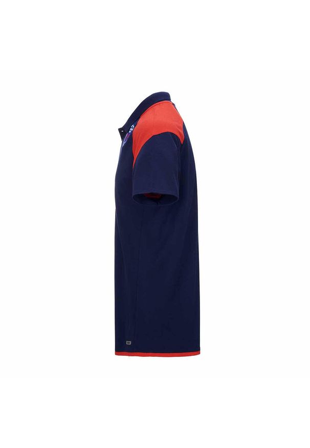 Kappa - Koszulka polo dla dzieci Grenoble ANGAT 7 2023/24. Typ kołnierza: polo. Kolor: czerwony, niebieski, wielokolorowy. Styl: młodzieżowy, elegancki