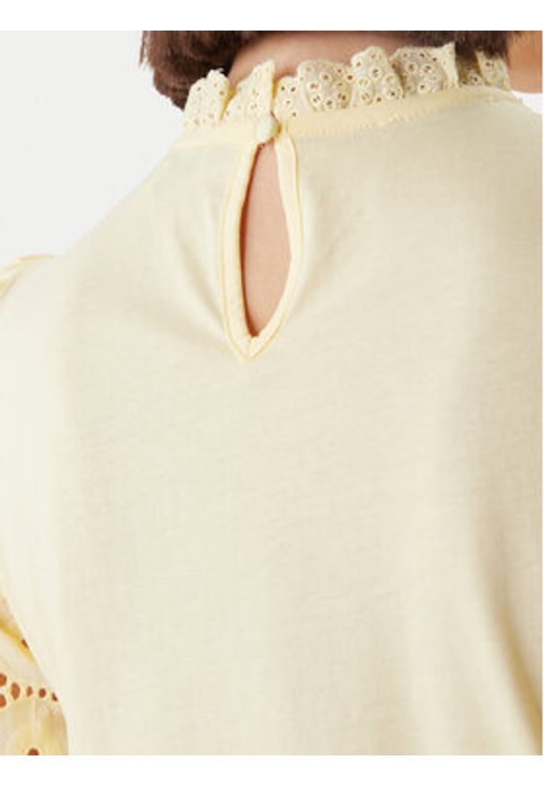 Morgan Bluzka 241-DULIE Żółty Regular Fit. Kolor: żółty. Materiał: bawełna