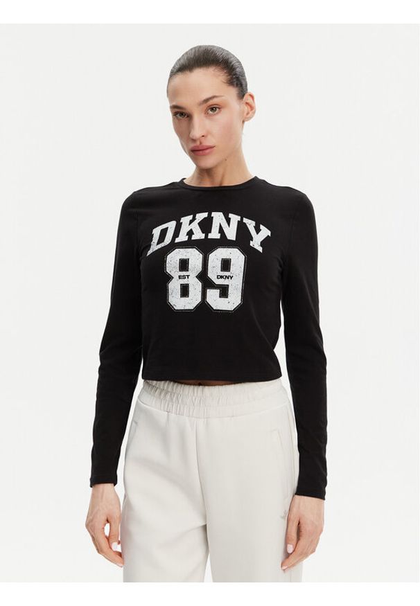 DKNY Sport Bluzka DP4T9979 Czarny Regular Fit. Kolor: czarny. Materiał: bawełna. Styl: sportowy