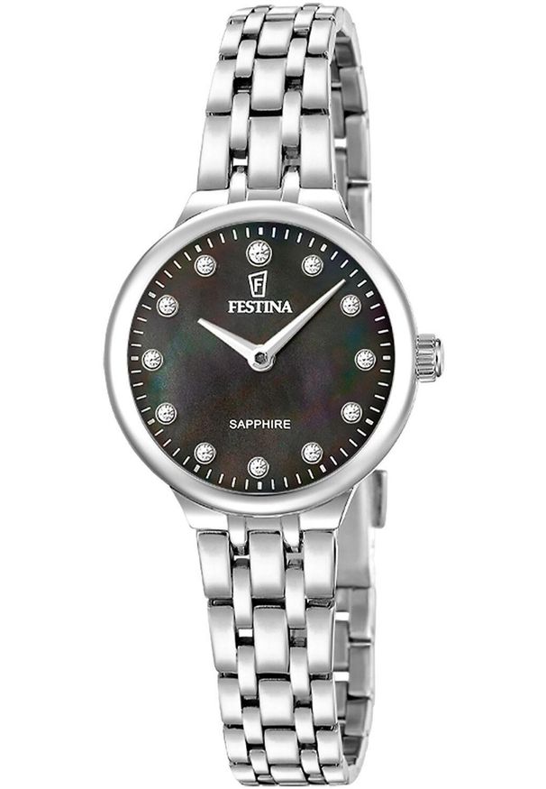 Zegarek Festina Zegarek damski Festina F20744-6 CYRKONIE srebrny. Kolor: srebrny