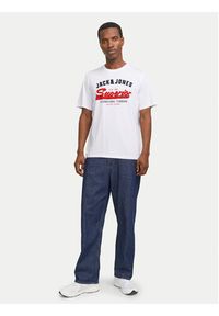 Jack & Jones T-Shirt Logo 12268267 Biały Standard Fit. Kolor: biały. Materiał: bawełna #5