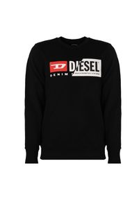 Diesel Bluza "S-Girk" | A00349-0IAJH-900 | Mężczyzna | Czarny. Okazja: na co dzień. Kolor: czarny. Materiał: bawełna. Wzór: nadruk. Styl: sportowy, casual, klasyczny, elegancki