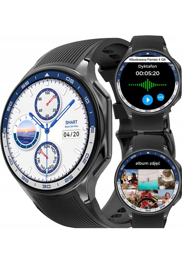 Lazird - ZEGAREK SMARTWATCH 4 GB DYKTAFON ZDJĘCIA VIDEO MP3 AMOLED BLUETOOTH 5.3. Rodzaj zegarka: smartwatch
