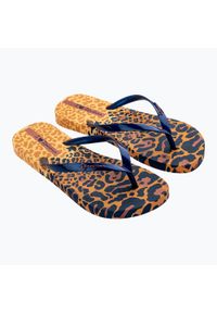Japonki damskie Ipanema Animal Print VI. Kolor: niebieski. Wzór: nadruk