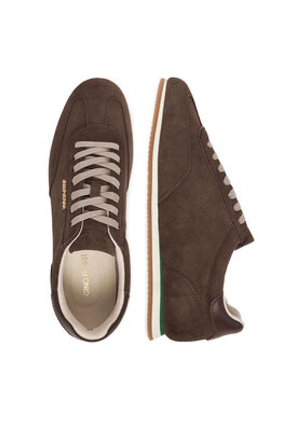 Gino Rossi - GINO ROSSI Sneakersy EO-ALFREDO-01 126AM Brązowy. Kolor: brązowy. Materiał: zamsz, skóra