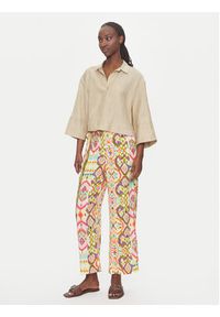 LOLA CASADEMUNT Spodnie materiałowe LS2514017 Kolorowy Relaxed Fit. Materiał: wiskoza. Wzór: kolorowy #3