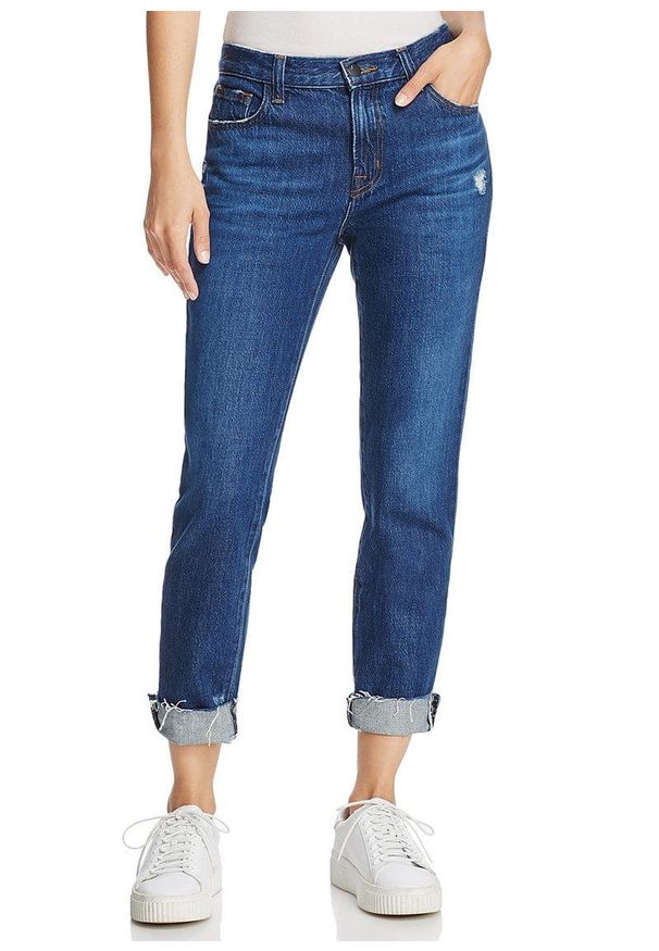 Jeansy J BRAND (Outlet). Stan: podwyższony. Kolor: niebieski. Materiał: jeans