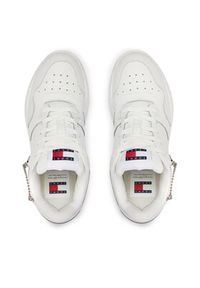 Tommy Jeans Sneakersy Tjw Retro Basket Flatform Charm EN0EN02421 Écru. Materiał: skóra #4