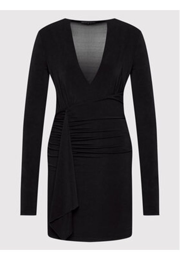 Patrizia Pepe Sukienka koktajlowa 8A1052/J3EV-K103 Czarny Slim Fit. Kolor: czarny. Materiał: wiskoza. Styl: wizytowy