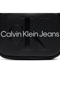 Calvin Klein Jeans Torebka Sculpted Camera Bag18 Mono K60K610275 Czarny. Kolor: czarny. Materiał: skórzane