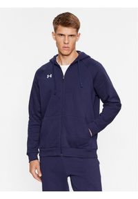 Under Armour Bluza Ua Rival Fleece Fz Hoodie 1379767 Granatowy Loose Fit. Kolor: niebieski. Materiał: bawełna #1