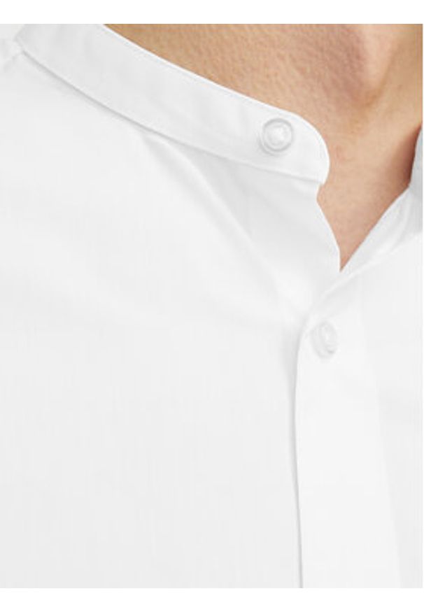 Jack & Jones - Jack&Jones Koszula Joe 12205921 Biały Slim Fit. Kolor: biały. Materiał: bawełna, syntetyk