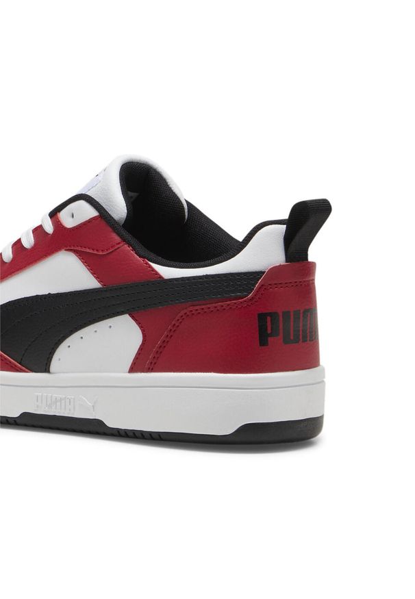 Puma - Buty do chodzenia męskie PUMA Rebound V6 Low. Zapięcie: sznurówki. Kolor: biały, czarny, czerwony, wielokolorowy. Materiał: syntetyk, materiał. Szerokość cholewki: normalna. Sport: turystyka piesza