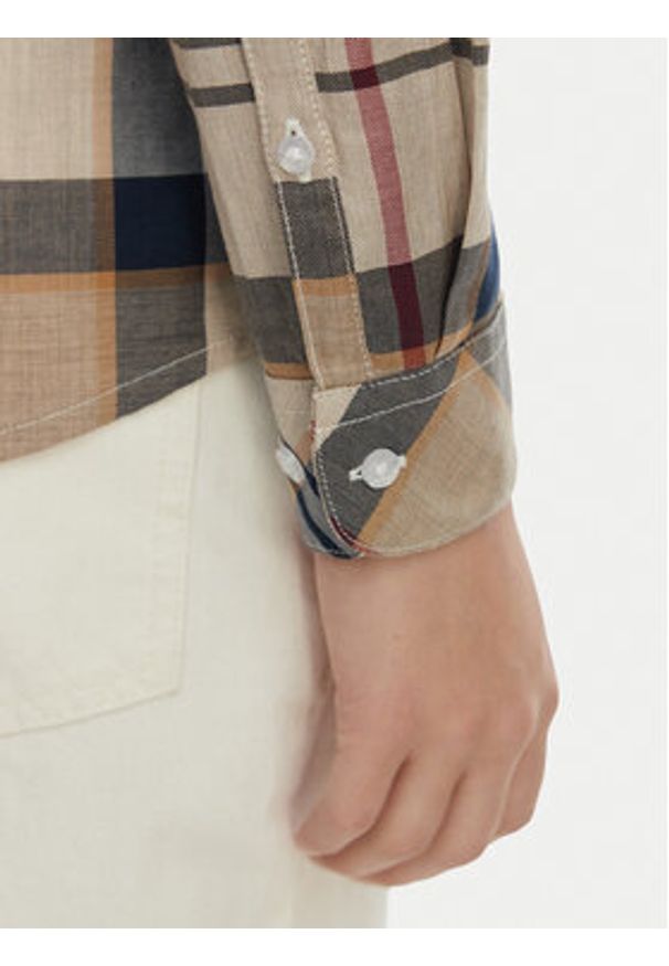 Barbour Koszula Bredon LSH1353BR37 Beżowy Regular Fit. Kolor: beżowy. Materiał: bawełna