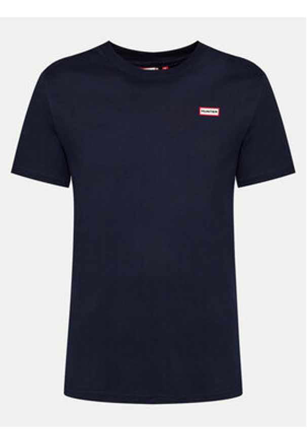 Hunter T-Shirt HARU0006242 Granatowy Regular Fit. Kolor: niebieski. Materiał: bawełna