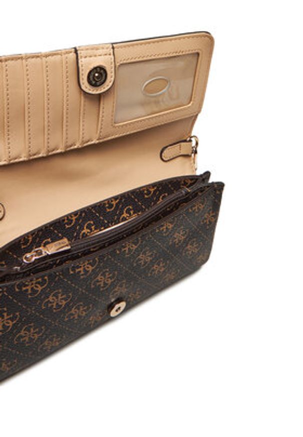 Guess Torebka Noelle II Mini HWQG96 72750 Brązowy. Kolor: brązowy. Materiał: skórzane