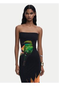 Desigual Sukienka letnia Colibri 25SWMK16 Czarny Slim Fit. Kolor: czarny. Materiał: syntetyk. Sezon: lato