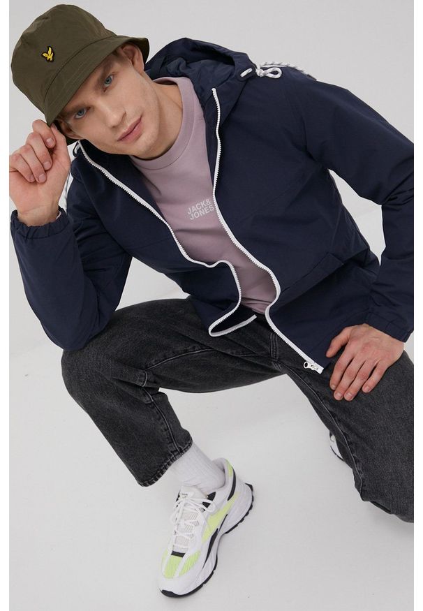 PRODUKT by Jack & Jones - Produkt by Jack & Jones kurtka męska kolor granatowy przejściowa. Okazja: na co dzień. Kolor: niebieski. Materiał: poliester. Styl: casual