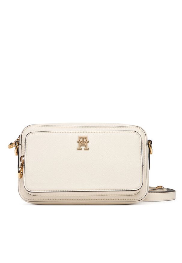 TOMMY HILFIGER - Tommy Hilfiger Torebka Th Icon Camera Bag AW0AW18120 Écru. Materiał: skórzane