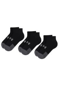 Under Armour Zestaw 3 par niskich skarpet unisex Heatgear Lo Cut Sock 1346753-001 Czarny. Kolor: czarny. Materiał: materiał #1