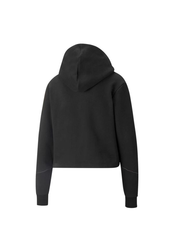 Puma Bluza Cyber Cropped 84818001. Kolor: czarny. Materiał: dresówka