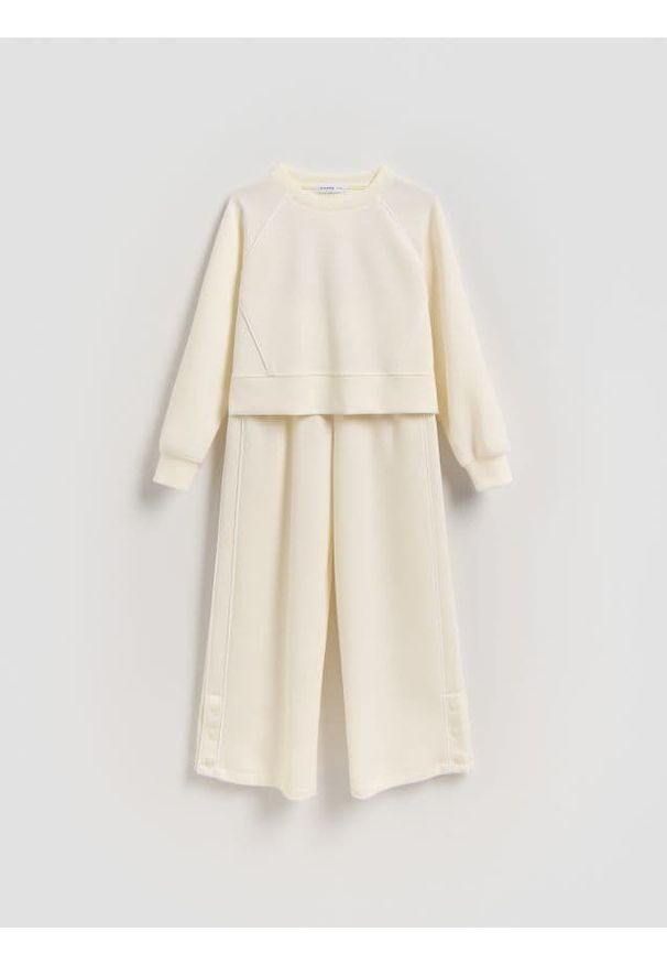 Reserved - Komplet z modalem - złamana biel. Materiał: dzianina