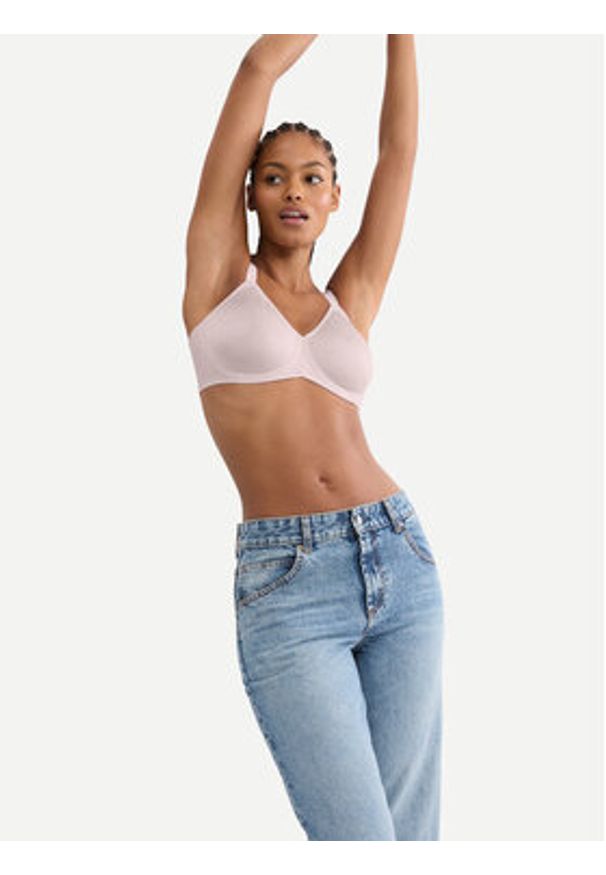 Triumph Biustonosz z fiszbiną Essential 10219713 Różowy. Kolor: różowy. Materiał: syntetyk