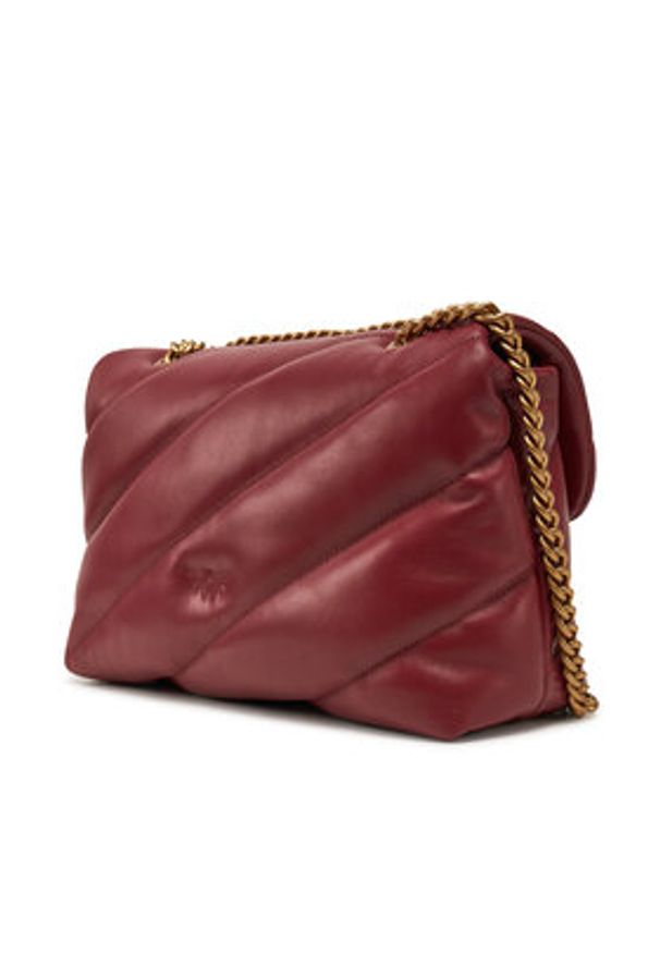 Pinko - PINKO Torebka Love Puff Classic Cl PLTT 100038 A0F2 Bordowy. Kolor: czerwony. Materiał: skórzane