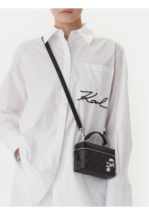 Karl Lagerfeld - KARL LAGERFELD Torebka B1W32014 Brązowy. Kolor: brązowy. Materiał: skórzane