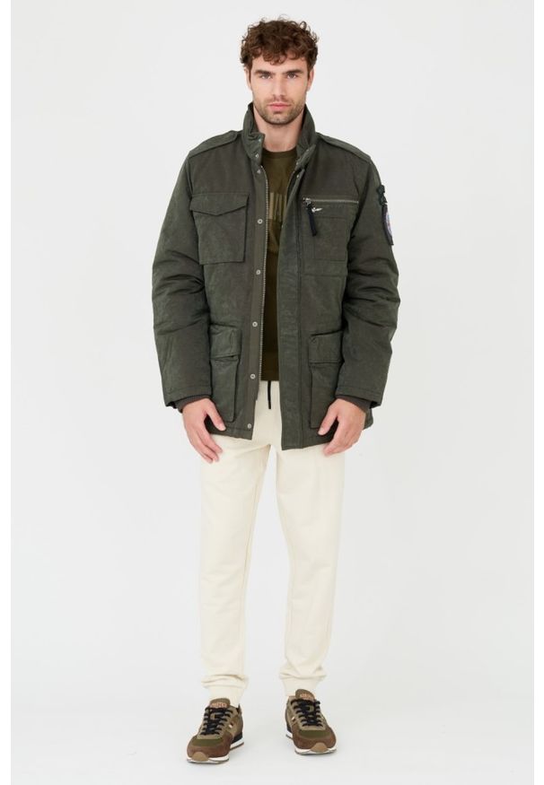 Aeronautica Militare - AERONAUTICA MILITARE Zielona męska kurtka, Rozmiar 52. Kolor: zielony