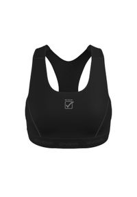 Biustonosz z gumką dla kobiet Givova. Kolor: czarny. Sport: fitness #1
