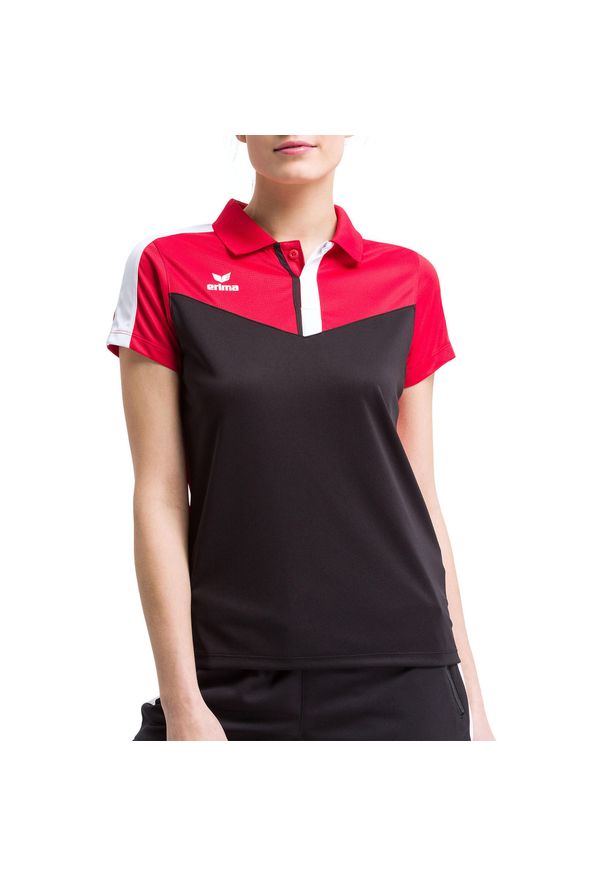 ERIMA - Damska koszulka polo Erima Squad. Typ kołnierza: polo. Kolor: czerwony, wielokolorowy, czarny. Materiał: materiał. Sport: piłka nożna, tenis