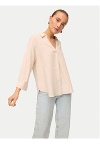 Vero Moda Bluzka Linn 10310759 Beżowy Loose Fit. Kolor: beżowy. Materiał: wiskoza