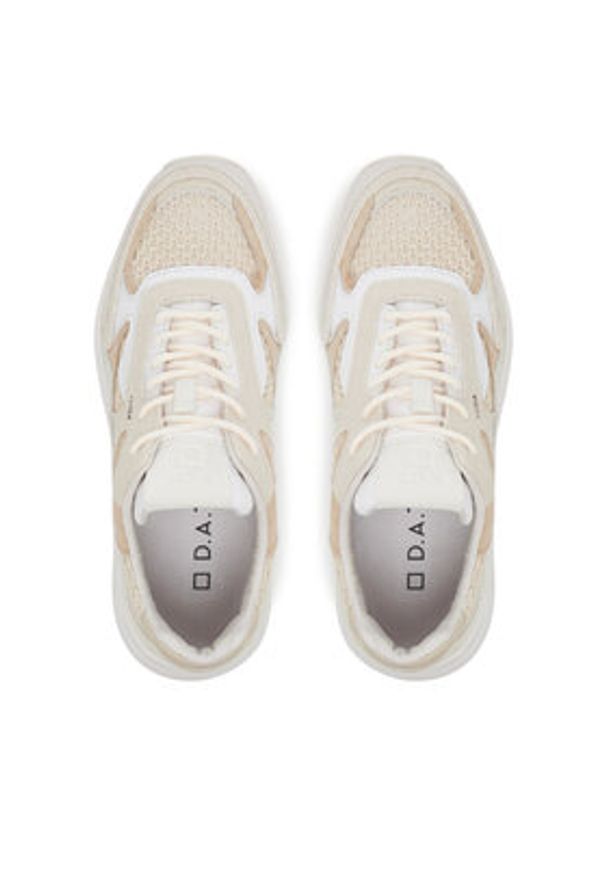 D.A.T.E. Sneakersy Fuga W421-FG-ET Beżowy. Kolor: beżowy. Materiał: skóra, zamsz