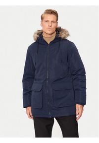 Jack & Jones - Jack&Jones Parka Construct 12258406 Granatowy Regular Fit. Kolor: niebieski. Materiał: syntetyk