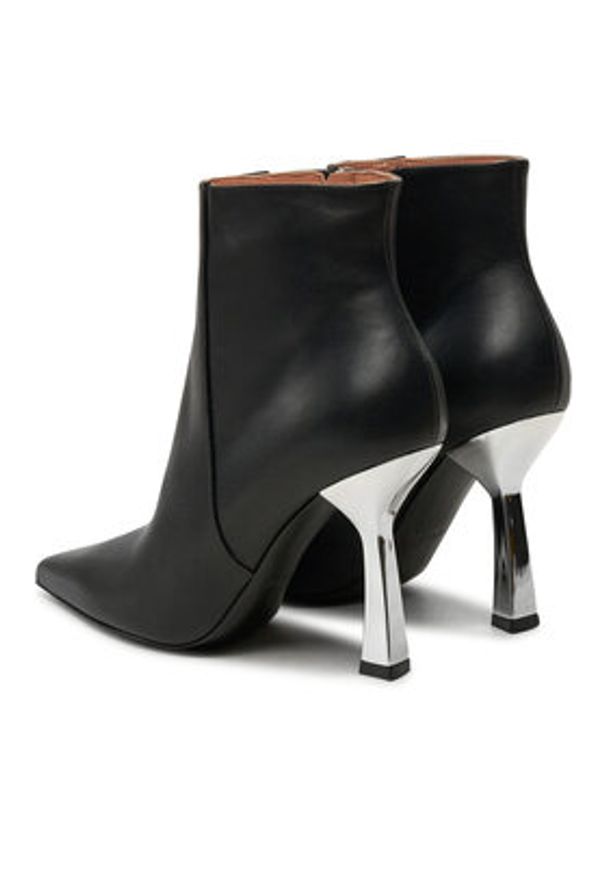 Pollini Botki SA21199C0LTDT000 Czarny. Kolor: czarny. Materiał: skóra