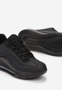 Born2be - Czarne Matowe Sneakersy Pardia. Kolor: czarny. Materiał: materiał. Szerokość cholewki: normalna. Wzór: jednolity #7
