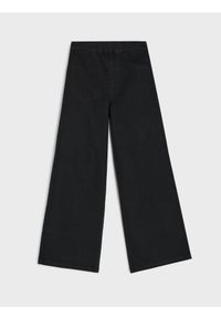 Sinsay - Jeansy wide leg basic - czarny. Kolor: czarny