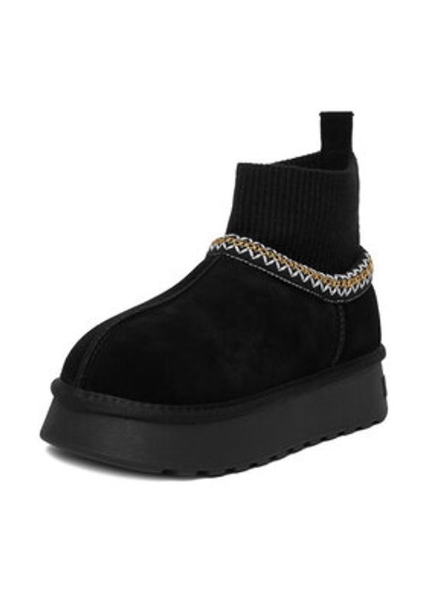 Badura Śniegowce EO-ANDREA-TS6278-01 Czarny. Kolor: czarny. Materiał: zamsz, skóra