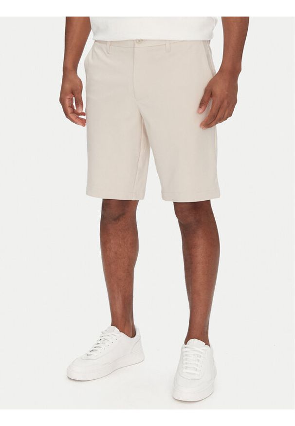 BOSS Szorty materiałowe S_Commuter-J 50511436 Beżowy Slim Fit. Kolor: beżowy. Materiał: syntetyk